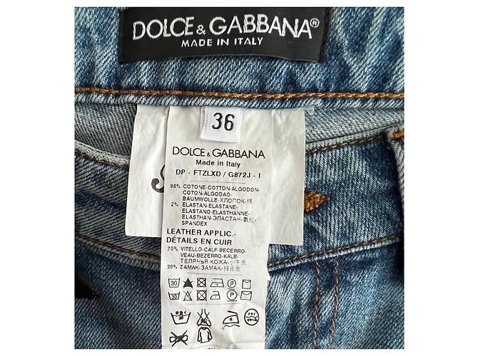Vaqueros skinny Dolce & Gabbana Pretty azul claro algodón - vista 7