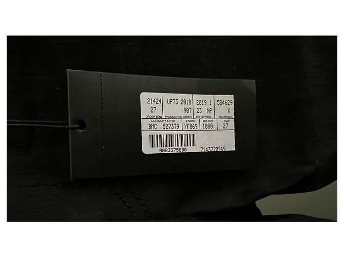 Vaqueros ajustados negros de denim Saint Laurent D05 - vista 5