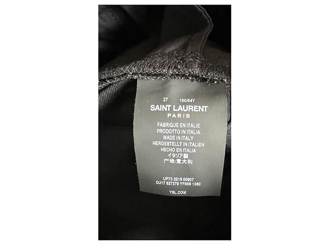 Vaqueros ajustados negros de denim Saint Laurent D05 - vista 6