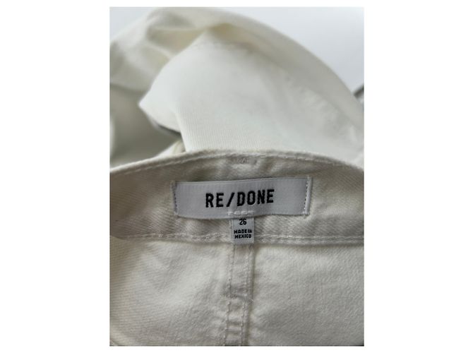Pantalones Re/Done T.International XS Algodón Blanco - vista 3