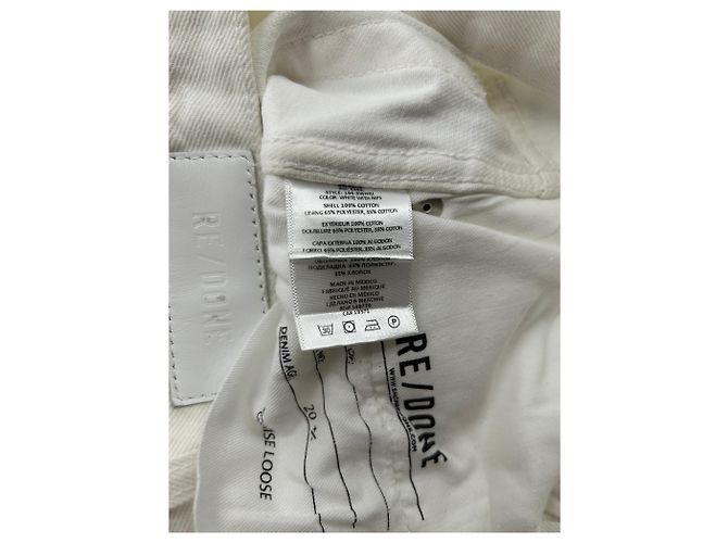 Pantalones Re/Done T.International XS Algodón Blanco - vista 4