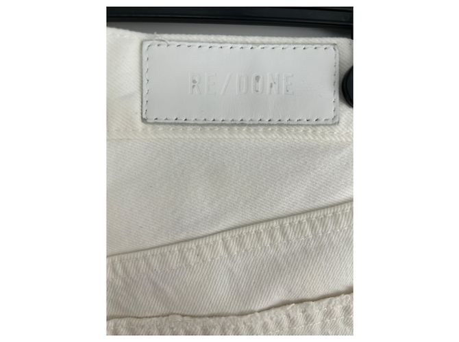 Pantalones Re/Done T.International XS Algodón Blanco - vista 5