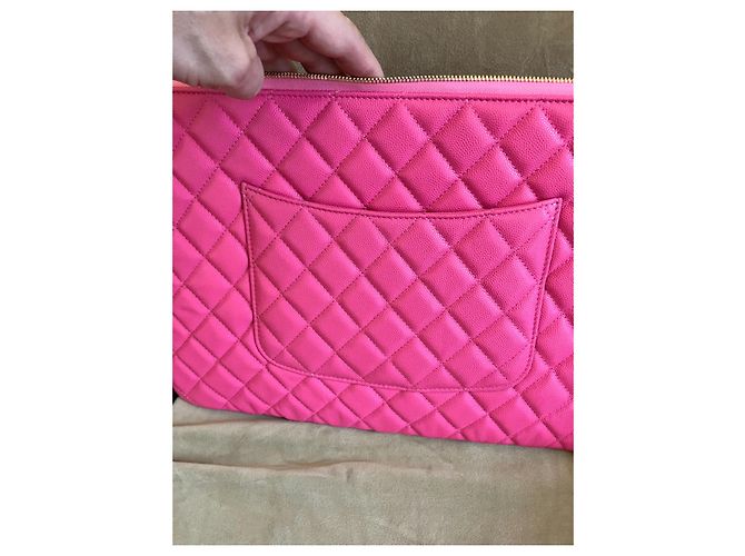 Chanel Pochette Timeless rosa shocking - vista 6