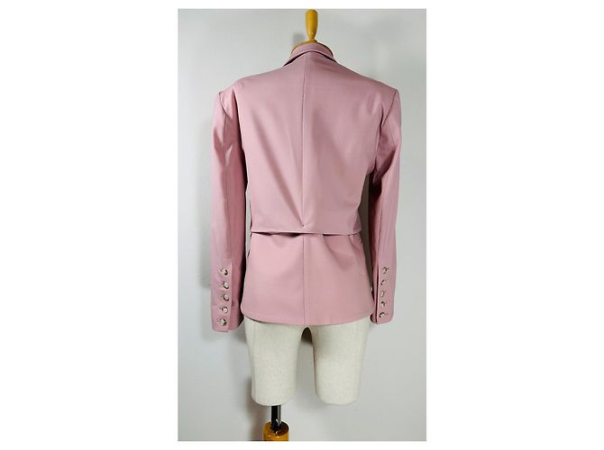 Autre Marque Blazer Eudon Choi de lana rosa - vista 4