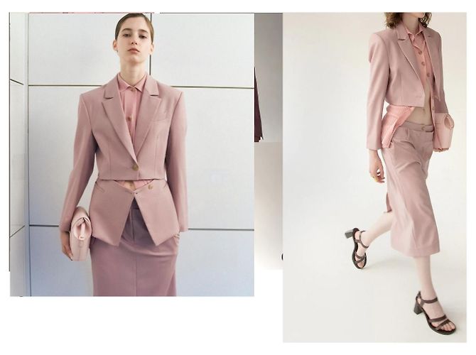 Autre Marque Blazer Eudon Choi de lana rosa - vista 7