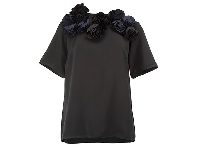 Top de seda Victoria Beckham Negro Azul - vista 2