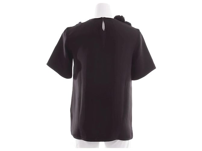 Top de seda Victoria Beckham Negro Azul - vista 3