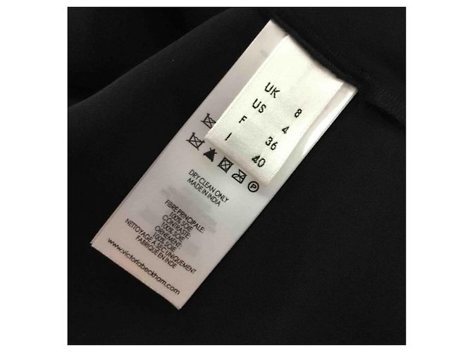 Top de seda Victoria Beckham Negro Azul - vista 4