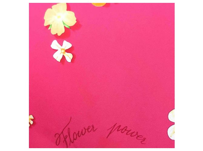 Hermès Seidentuch Flower Power Rot - Ansicht 5