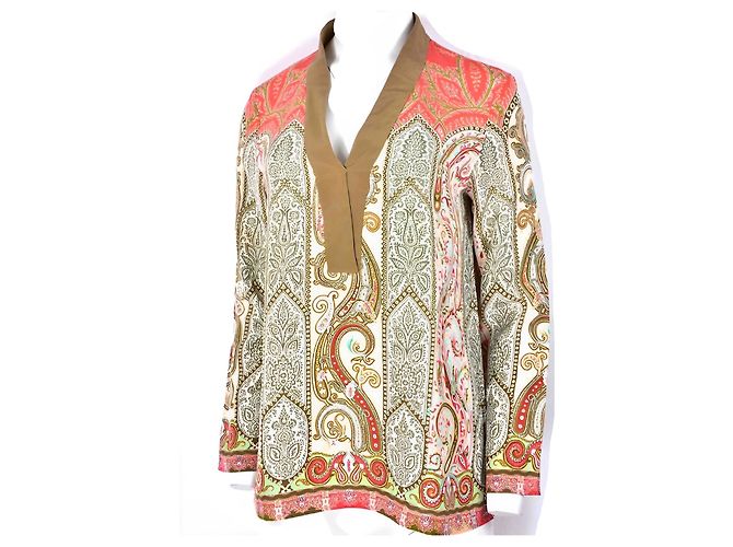Top de seda Etro Beige - vista 2