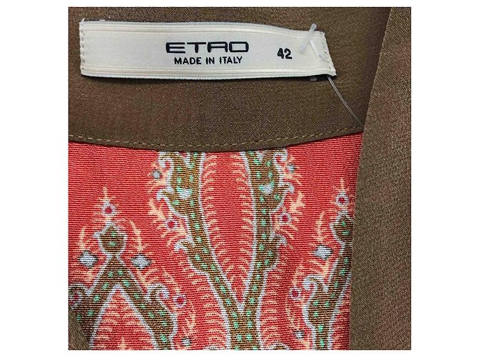 Top de seda Etro Beige - vista 6