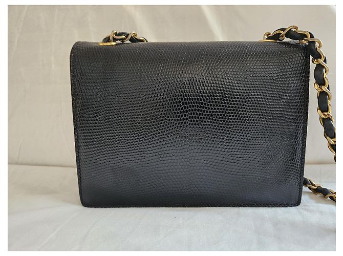 Trendy CC Borsa a tracolla Chanel CC in pelle di lucertola nera Nero - vista 2