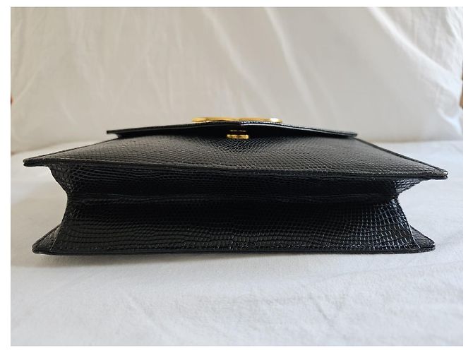 Trendy CC Borsa a tracolla Chanel CC in pelle di lucertola nera Nero - vista 4