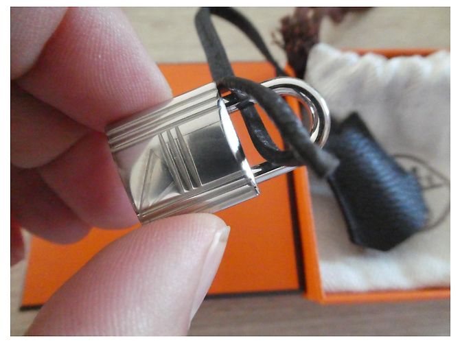 Hermès campanella, cerniera e lucchetto Hermes nuovi per borsa Hermes, scatola e sacchetto antipolvere. Nero - vista 3