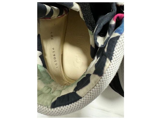 Botas de combate Chanel de ante y lona negro - vista 13