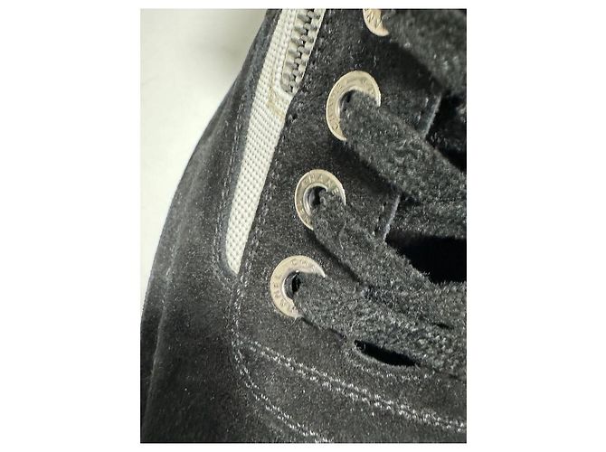 Botas de combate Chanel de ante y lona negro - vista 14