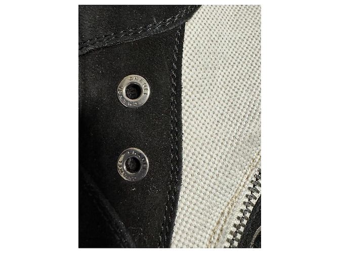 Botas de combate Chanel de ante y lona negro - vista 15