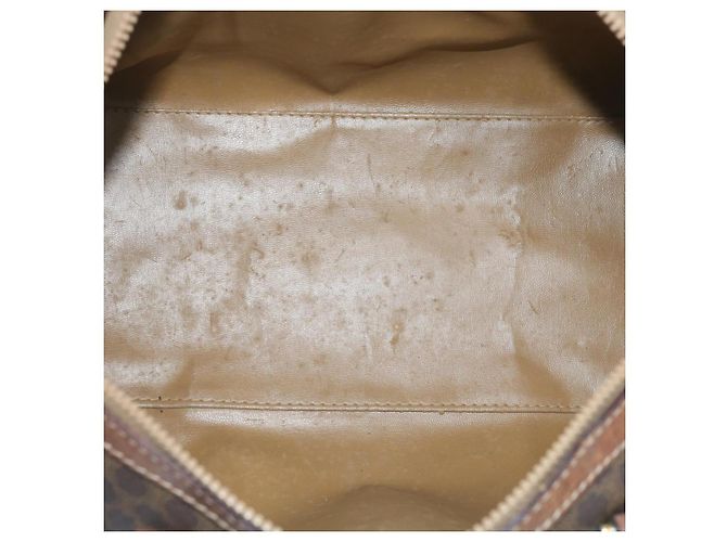 Céline CELINE Borsa Boston in tela macadam PVC Marrone Auth am5885 - vista 10