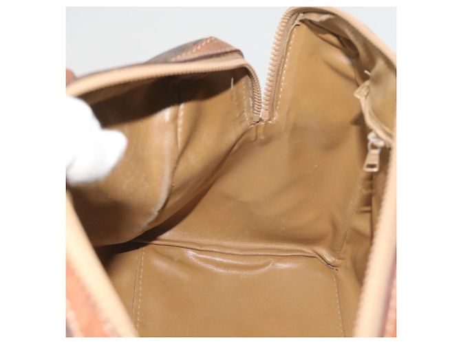 Céline CELINE Borsa Boston in tela macadam PVC Marrone Auth am5885 - vista 20