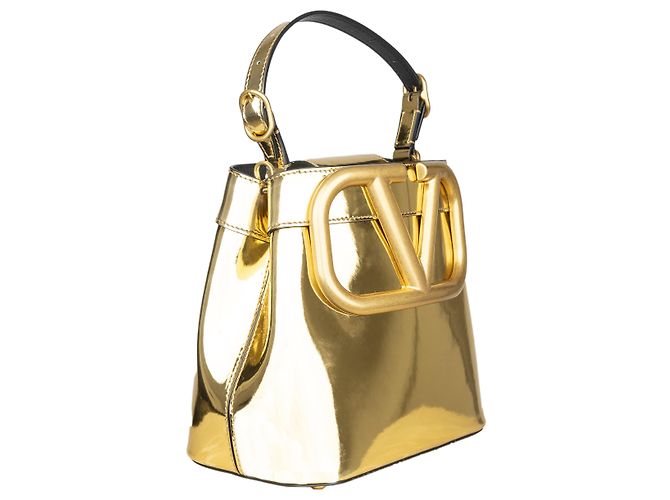 Borsa tote con logo Valentino Supervee D'oro - vista 2