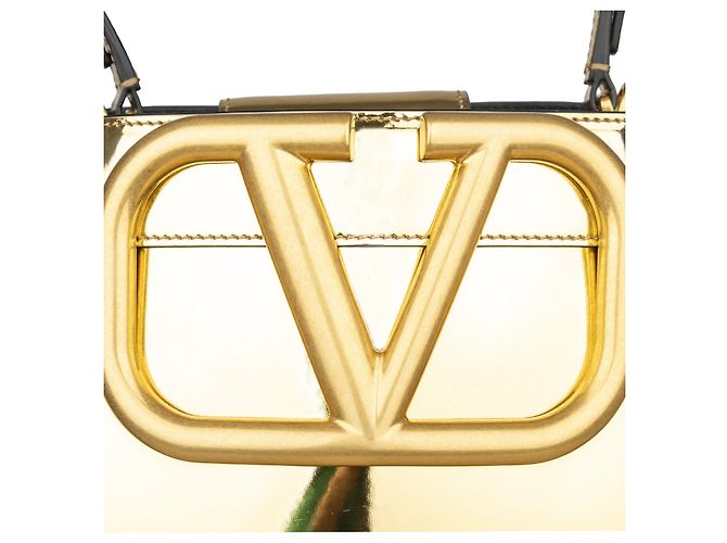 Borsa tote con logo Valentino Supervee D'oro - vista 9