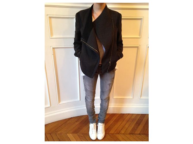 Jeans BALMAIN T.US 25 Cotone Grigio - vista 5
