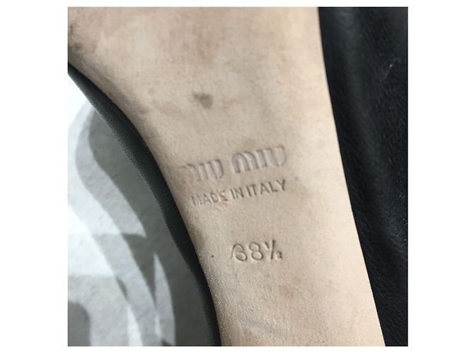 MIU MIU Absätze T.EU 38.5 Leder Schwarz - Ansicht 6