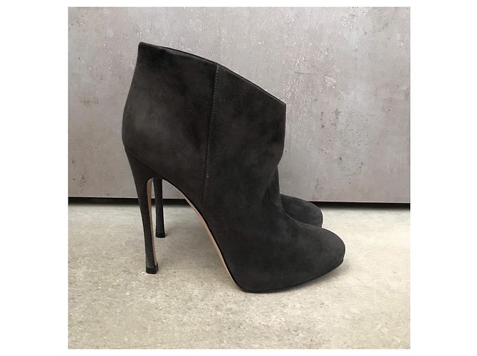 GIANVITO ROSSI Stivaletti T.EU 38 Camoscio Grigio - vista 2