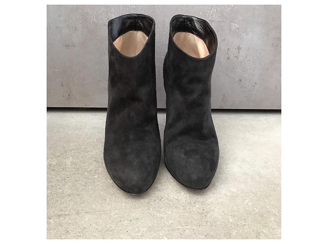 GIANVITO ROSSI Stivaletti T.EU 38 Camoscio Grigio - vista 3