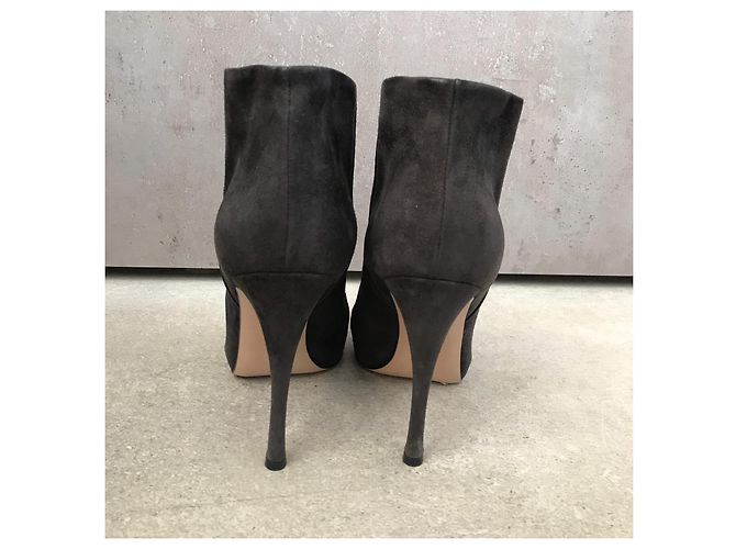 GIANVITO ROSSI Stivaletti T.EU 38 Camoscio Grigio - vista 4