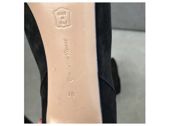 GIANVITO ROSSI Stivaletti T.EU 38 Camoscio Grigio - vista 6
