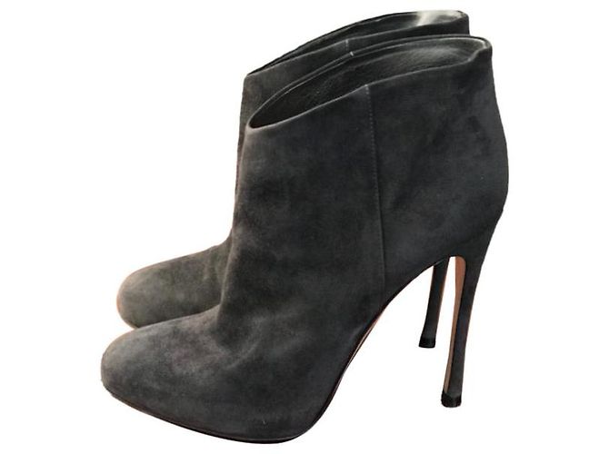 GIANVITO ROSSI Stivaletti T.EU 38 Camoscio Grigio - vista 7