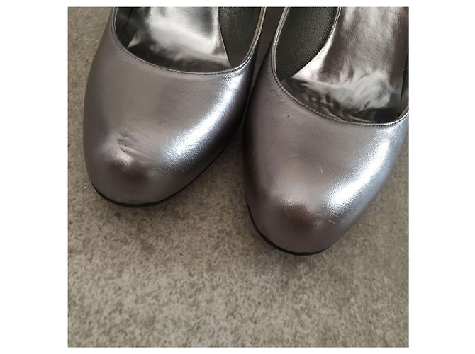 MIU MIU Absätze T.EU 36.5 Leder Silber - Ansicht 3
