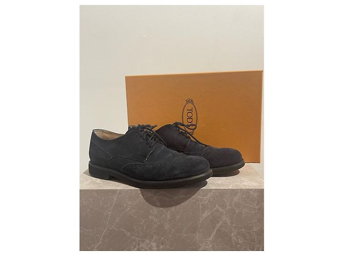TOD'S Ballerine T.EU 41 Camoscio Blu - vista 9