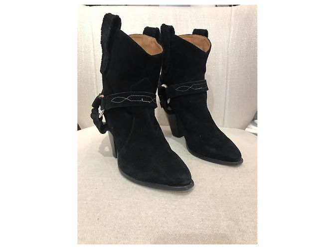 ISABEL MARANT ETOILE Stivaletti T.EU 38 Camoscio Nero - vista 3