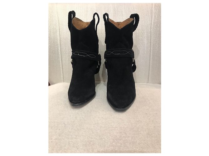 ISABEL MARANT ETOILE Stivaletti T.EU 38 Camoscio Nero - vista 4