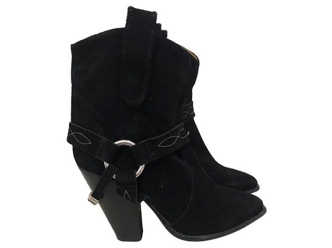 ISABEL MARANT ETOILE Stivaletti T.EU 38 Camoscio Nero - vista 8