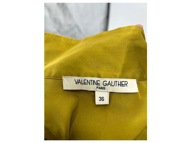 Valentine Gauthier haut T.FR 36 en soie Jaune - vue 7
