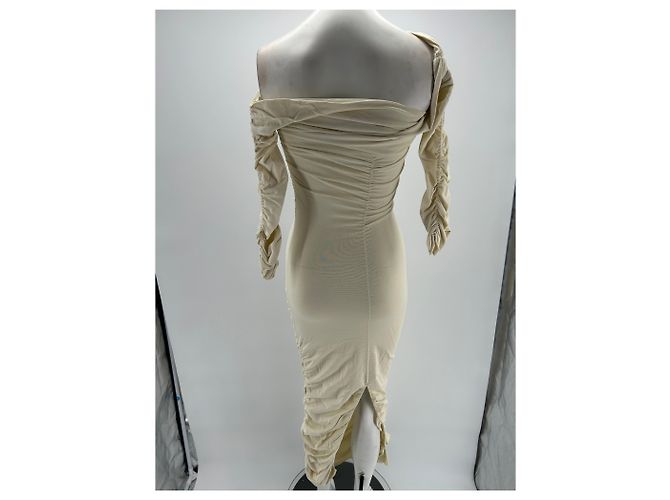 Khaite Kleider T.International M Viskose Beige - Ansicht 2