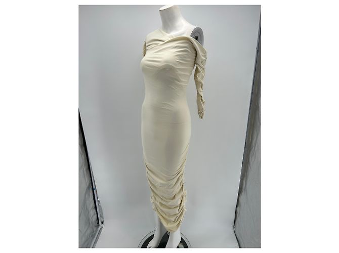 Khaite Kleider T.International M Viskose Beige - Ansicht 3