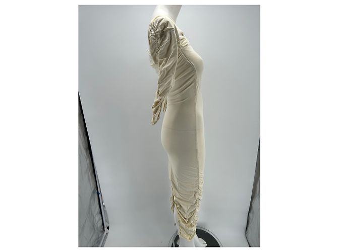 Khaite Kleider T.International M Viskose Beige - Ansicht 4