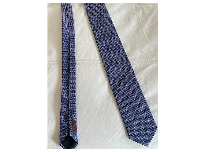 Hermès Silk Ties Blue - view 10