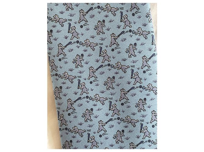 Hermès Silk Ties Blue - view 11