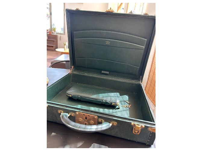 Valigetta Louis Vuitton "President" Verde scuro - vista 5
