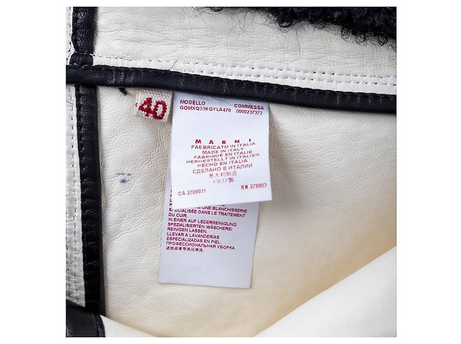 Falda Marni de piel de cordero asimétrica Negro - vista 7