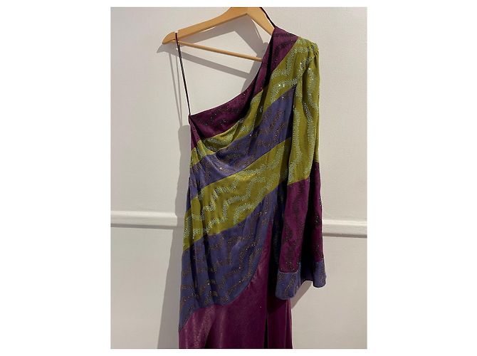 Autre Marque RAISA VANESSA Kleider T.International S Polyester Lila - Ansicht 3