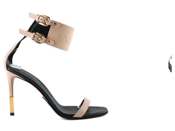 BALMAIN - Nackte Lederpumps (Größe 38) Pink - Ansicht 2