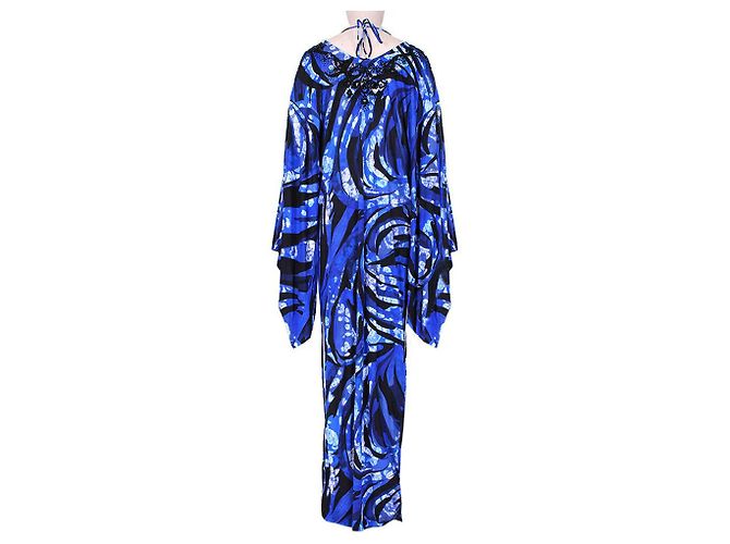 Emilio Pucci Exquisitely Beaded Maxi-Kleid Blau - Ansicht 5