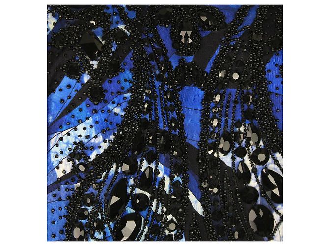 Emilio Pucci Exquisitely Beaded Maxi-Kleid Blau - Ansicht 8