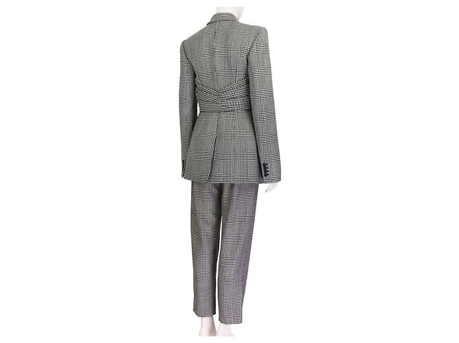 Conjunto de casaco e calça xadrez de Alexander McQueen Preto - vista 3